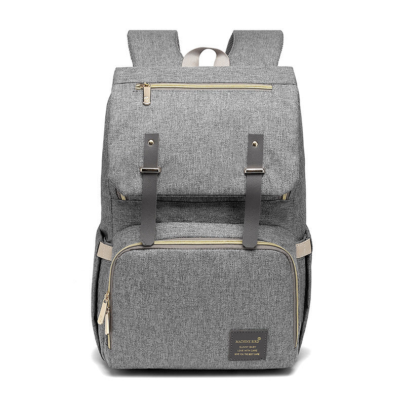 Waterproof Mummy Backpack with USB & Stroller Hooks – Large Capacity