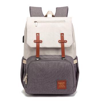 Waterproof Mummy Backpack with USB & Stroller Hooks – Large Capacity