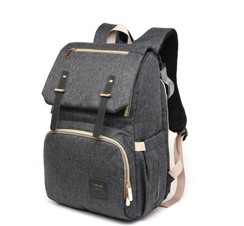 Waterproof Mummy Backpack with USB & Stroller Hooks – Large Capacity