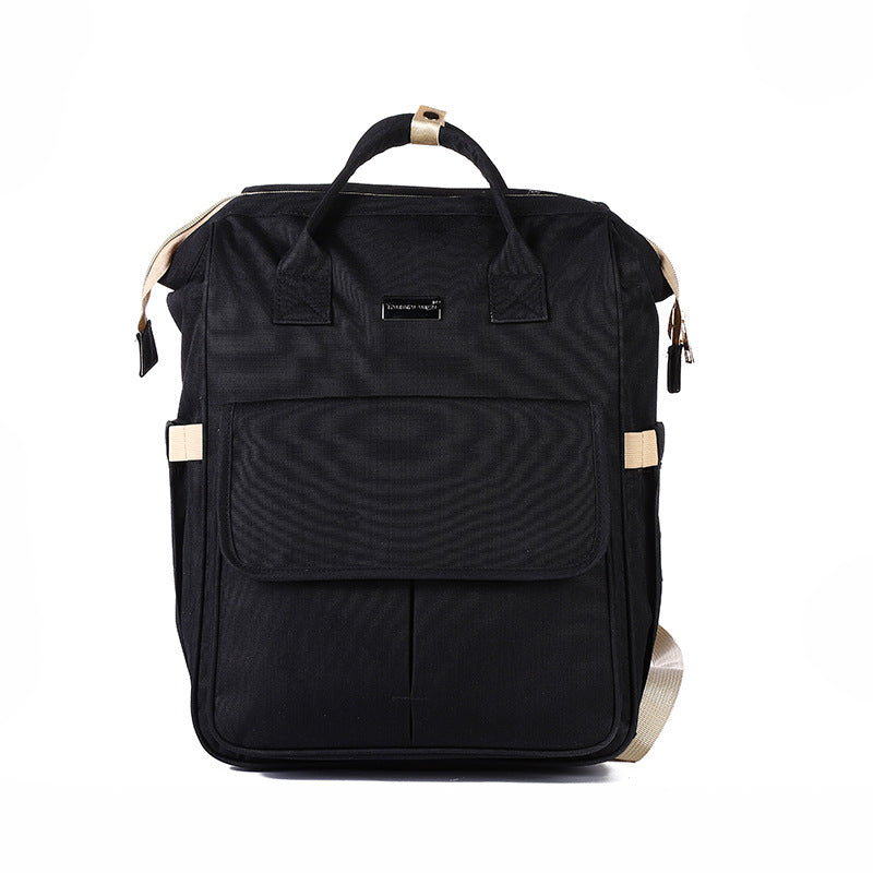 900D Oxford Mommy Backpack with Folding Baby Bed – Durable & Spacious