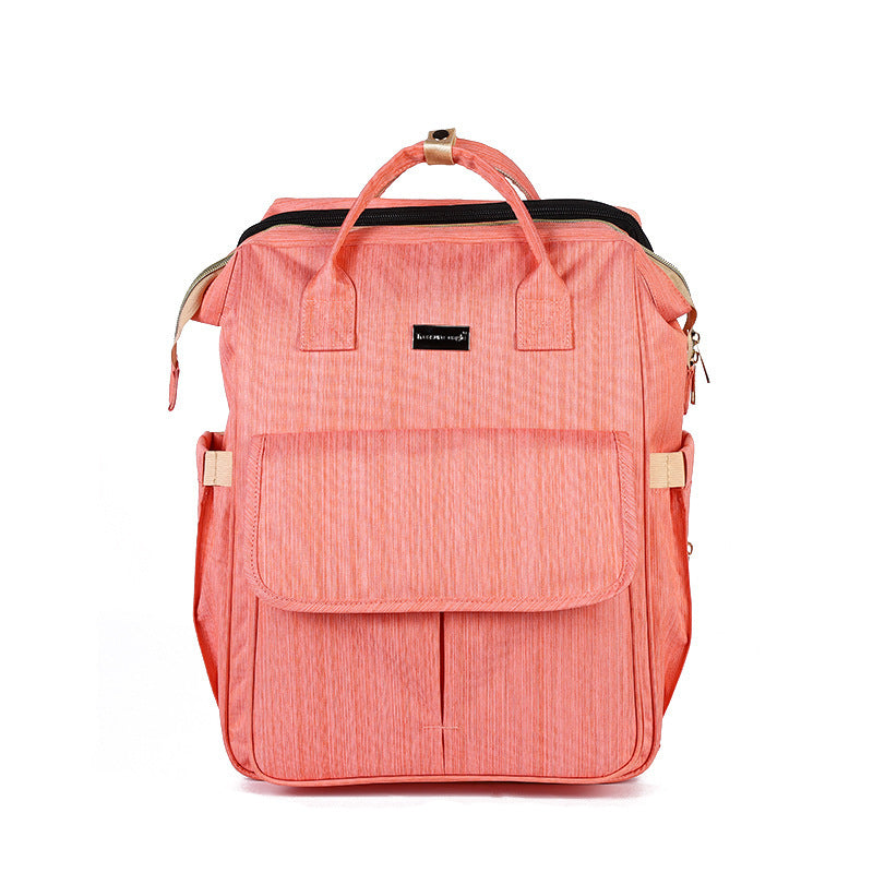 900D Oxford Mommy Backpack with Folding Baby Bed – Durable & Spacious