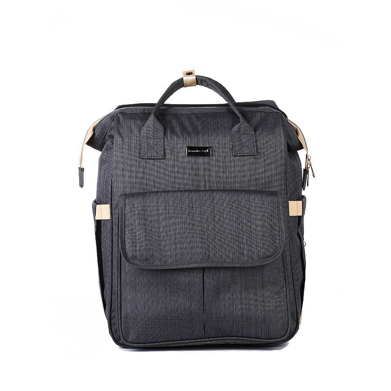 900D Oxford Mommy Backpack with Folding Baby Bed – Durable & Spacious