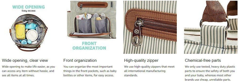 Large Capacity Diaper Bag – Stylish & Functional Backpack for Baby and M