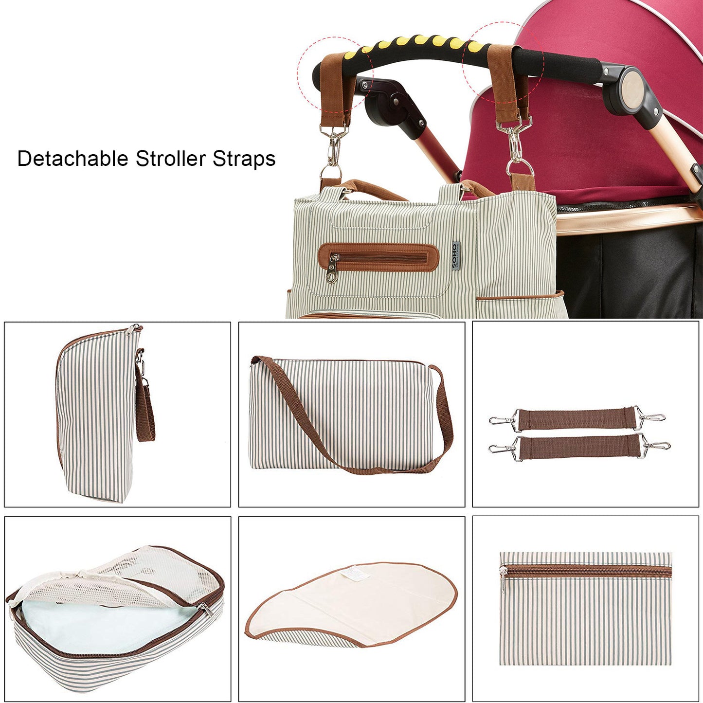 Large Capacity Diaper Bag – Stylish & Functional Backpack for Baby and M